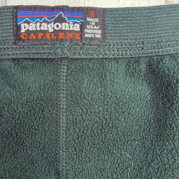 PATAGONIA Capilene Vintage Green Fleece Mens Base Layer Pants M-243 Sz S - Picture 7 of 7